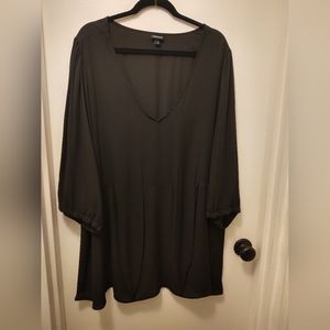 Torrid Black Chiffon Blouse